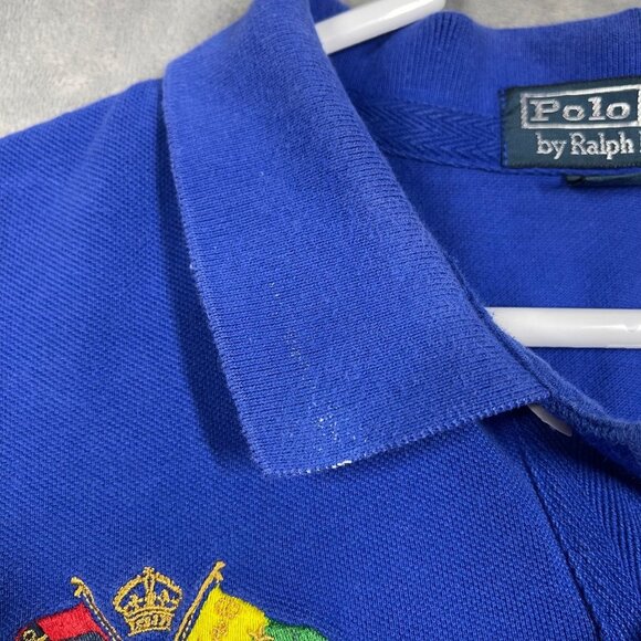 Polo by Ralph Lauren Blue Mens XXL Rugby Shirt Big Pony & Yacht Club Embroidery - Picture 7 of 11